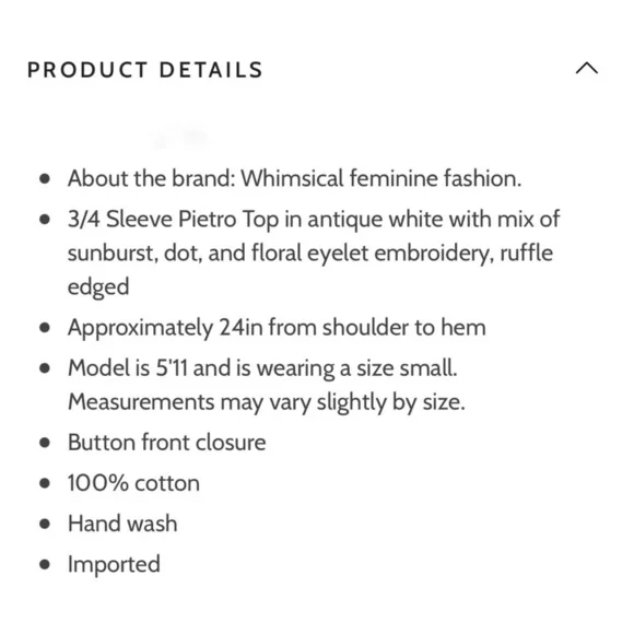 NEW LoveShackFancy pietro top